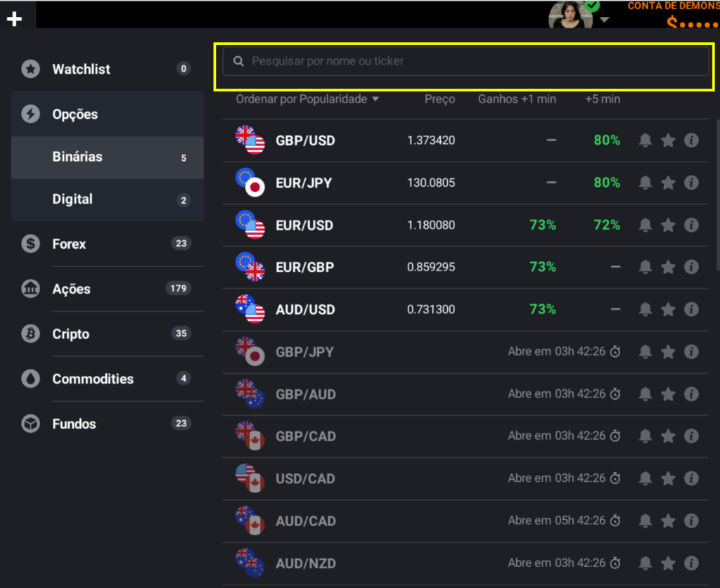 IQ options traderoom